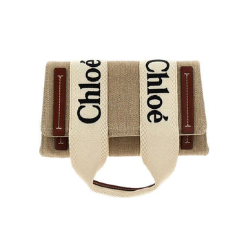 CHLOE 25FW ウッディ ベルトバッグ ホワイトブラウン CHC24AS681L17 90U 150476128 [P]