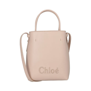 Chloe 25FW Sense Logo Embroidered Micro Tote Bag Cement Pink CHC23UP873I10 6J5 150473700 [P]