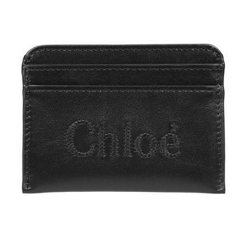 CHLOE 25FW ロゴ刺繍カード財布 ブラック CHC23SP868I10 001 150472982 [P]