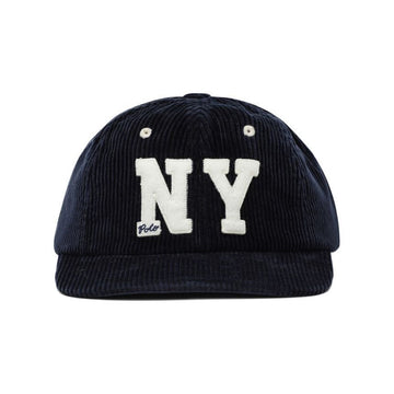 POLO RALPH LAUREN 26SS NY Patch Corduroy Authentic Baseball Cap Navy 710979197 001 150392016 [P]