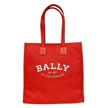 BALLY クリスタリア シグネチャー ロゴ トートバッグ レッド 6303541 51189471 [P]