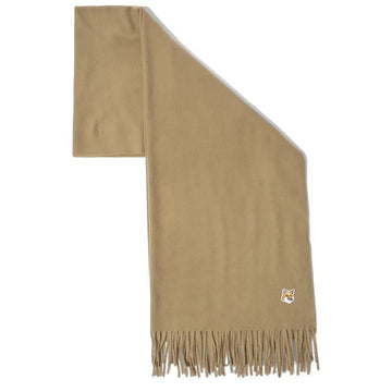 Maison Kitsune Fox Head Patch Wool Muffler Beige FU06208BT3004 P221 42156013 [P]