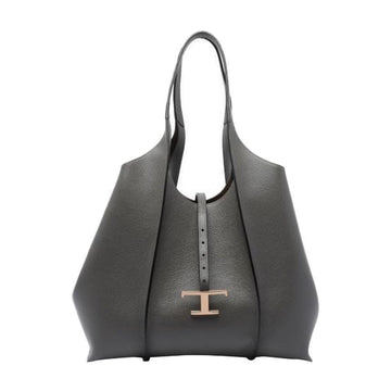 TODS タイムレス ミディアム ショルダートートバッグ グレー B400 150341577 [P]