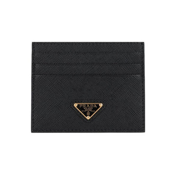 Prada Triangle Logo Saffiano Card Holder Black 1MC025 QHH F0002 150342052 [P]