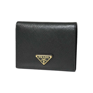 PRADA Saffiano Dreieck Logo Münzbörse Schwarz 1MV204 QHH F0002 150342031 [P]