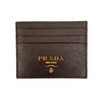 PRADA Kartenetui mit Gold-Logo aus Saffiano Braun 1MC025 2D93 F0201 150062677 [P]