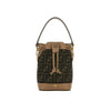 FENDI Montrezzo Mini FF Logo Bucket Bag Braun 153210975 [P]