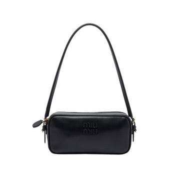 Miu Miu 26SS Logo Leather Pouch Shoulder Bag Black 5NE024 AF8W F0002 150067897 [P]