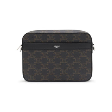 Celine Triope Small Messenger Crossbody Bag Black 113942 EVJ 38SI 152241958 [P]