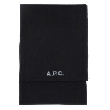 APC 25FW Logo Wool Scarf Black WVBDK M15206 LZZ 152303273 [P]