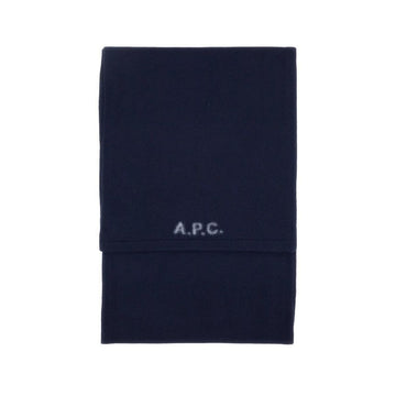 APC 25FW Logo Wool Scarf Dark Navy WVBDK M15206 IAK 152303271 [P]