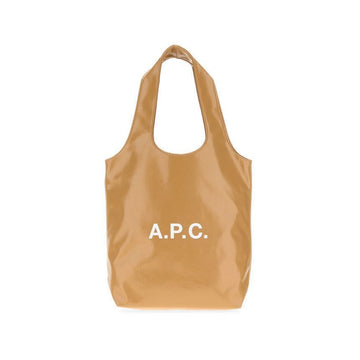 APC Small Tote Bag with Logo Print Camel 152303237 [P]