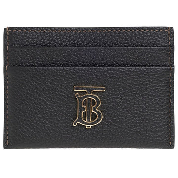 Burberry Grained Leather Cardholder with Gold Logo Black 8062351 151784736 [P]