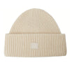 ACNE STUDIOS Kleine Gesichts-Patch-Wollmütze Oatmeal-Melange 25FW 633 149068893 [P]