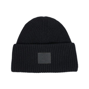 ACNE STUDIOS アクネ 25FW ラージ フェイス パッチ ウール ビーニー ブラック C40425 900 149068883 [P]