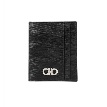 Salvatore Ferragamo Double Gancini Two-Tone Wallet Black Red 66-0371 0740946 151630905 [P]