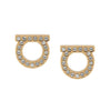 SALVATORE FERRAGAMO 26SS Gancini Stud Kristall Kleine Ohrringe Gold 76-0123 0696576 151630884 [P]