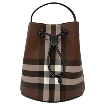 Burberry Giant Check Drawstring Bucket Bag Dark Brown 25FW 8112239 146284425 [P]