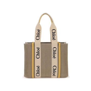 CHLOE Woody Medium Tote Bag Honeygold 151631155 [P]