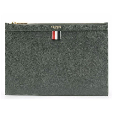 Thom Browne Pebble Grain Small Clutch Bag Dark Grey 144940361 [P]