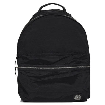 Stone Island Stone 25FW Logo Patch Nylon Metal Backpack Black K2S15 9200014 S0251 V0029 144144238 [P]