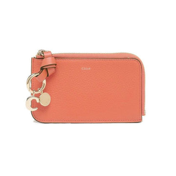 CHLOE Kleine Münz-Kartenbörse mit Alphabet in Flamingo-Koralle 26SS CHC21WP944F57 6W2 151631143 [P]
