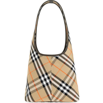 BURBERRY 25SS チェック ジャカード スモール ショルダーバッグ サンド 8094678 151198547 [P]