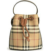 BURBERRY Vintage Check Drawstring Mini Bucket Bag in Braeburn Brown 8100486 151198537 [P]