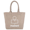 ISABEL MARANT YENKY Logo Stickerei Kleine Tote Bag Beige 132770840 [P]