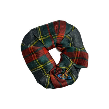 Vivienne Westwood 26SS ORB Embroidered Logo Tartan Printed Scrunchie Small Multicolor 81020021 W01BF M411 150834945 [P]