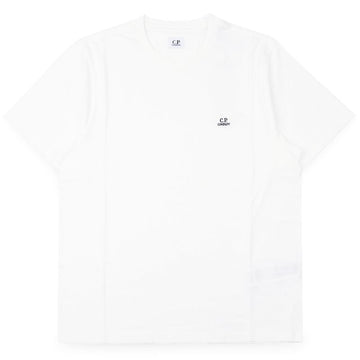 CP COMPANY Männliches 30/1 Jersey mit Logo-Patch Kurzarm (Weiß) RCCMTS726A 005100W 103 154837466 [P]