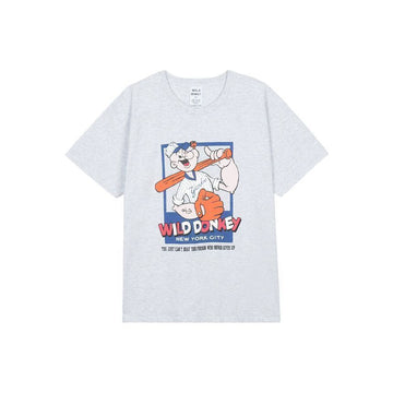 WILD DONKEY UNISEX NEVER GIVE UP T-SHIRT HEADER GREY 152890928 [P]