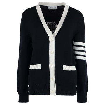 THOM BROWNE Blumen-Icon-Cardigan Navy FKC486A Y3017 415 52861121 [P]