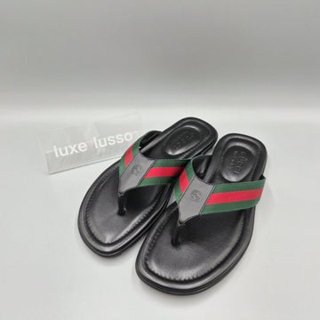 GUCCI Männer Webleder Sandalen Schwarz 429362 154075949 [P]