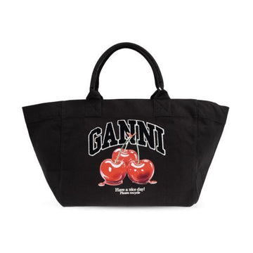 GANNI 26SS ブラック XXL チェリートート (B2110037 252) 157655948 [P]