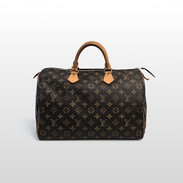 Louis Vuitton Brown M41524 Monogram Canvas Speedy 35 Tote Bag 159294914 [P]