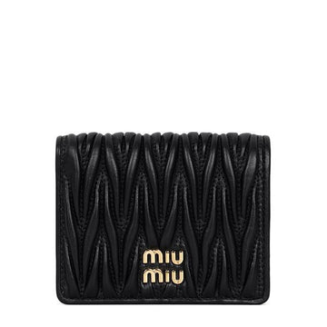 MIU MIU 26FW schwarzes Matelassé Geldbörse 5MV204 AFPP F0002 159295106 [P]