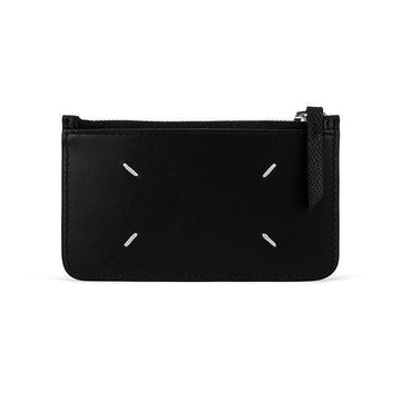 Maison Margiela Signature Stitch Zip Pocket Black Card Holder 40512729 [P]