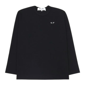 COMME DES GARCONS Unisex Langarmshirt mit schwarzem Aufnäher AX T120 051 1 153577022 [P]