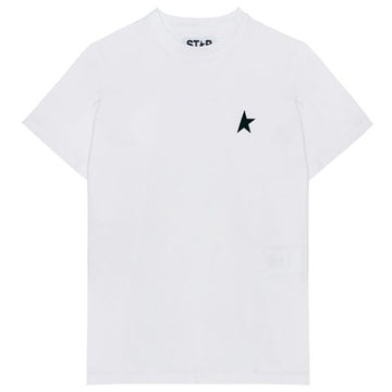 GOLDEN GOOSE グリーンスター フロント ホワイト Tシャツ 52244009 [P]