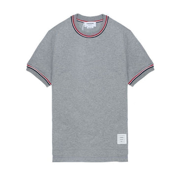 THOM BROWNE コットン ミラノ ストライプ プルオーバー 半袖 Tシャツ MJS231AJ0055-055 65550655 [P]