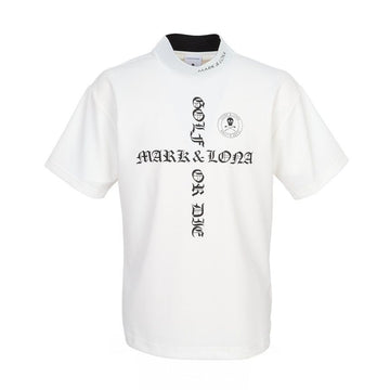 MARK & LONA ゴルフウェア メンズ モックネック 半袖Tシャツ 6A AA07 ホワイト 159298052 [P]