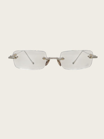 CHROME HEARTS Sopras 2 Silber Gold plattierte randlose Brille 159298401 [P]
