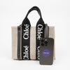 Chloe Woody Small Tote Shoulder Bag Black Blue 158680525 [P]