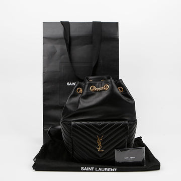 SAINT LAURENT Quilted Lammleder Monogram Rucksack schwarz 158779246 [P]