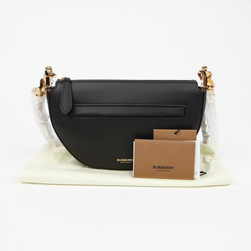 Burberry Olympe Zip-Up Mini Leather Shoulder Bag Black 159022729 [P]