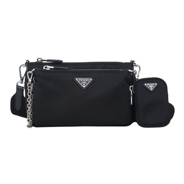 PRADA リナイロンとサフィアーノレザーのミニクロスバッグ 37630 159298765 [P]