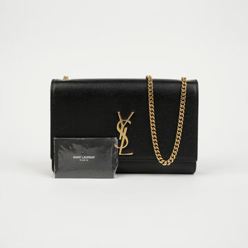 Saint Laurent Medium Shoulder Crossbody Bag Black with Gold Hardware 158795638 [P]