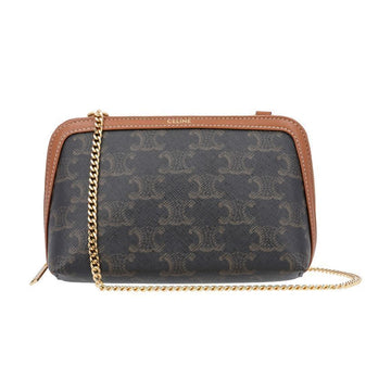Celine Trionf Canvas Chain Women's Shoulder Bag 159026937 [P]