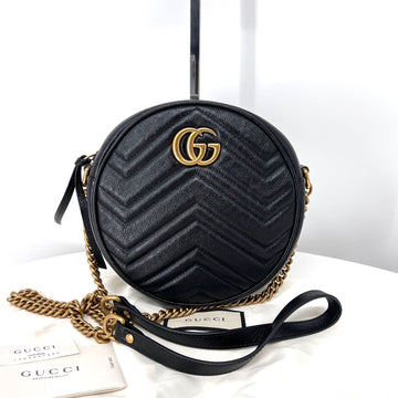 Gucci Mini Round Tambourine Bag Crossbody Black (550154) 159303899 [P]